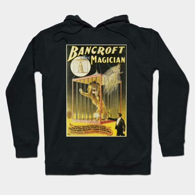 Vintage Magic Poster Art, Frederick Bancroft, the Magician Hoodie by MasterpieceCafe